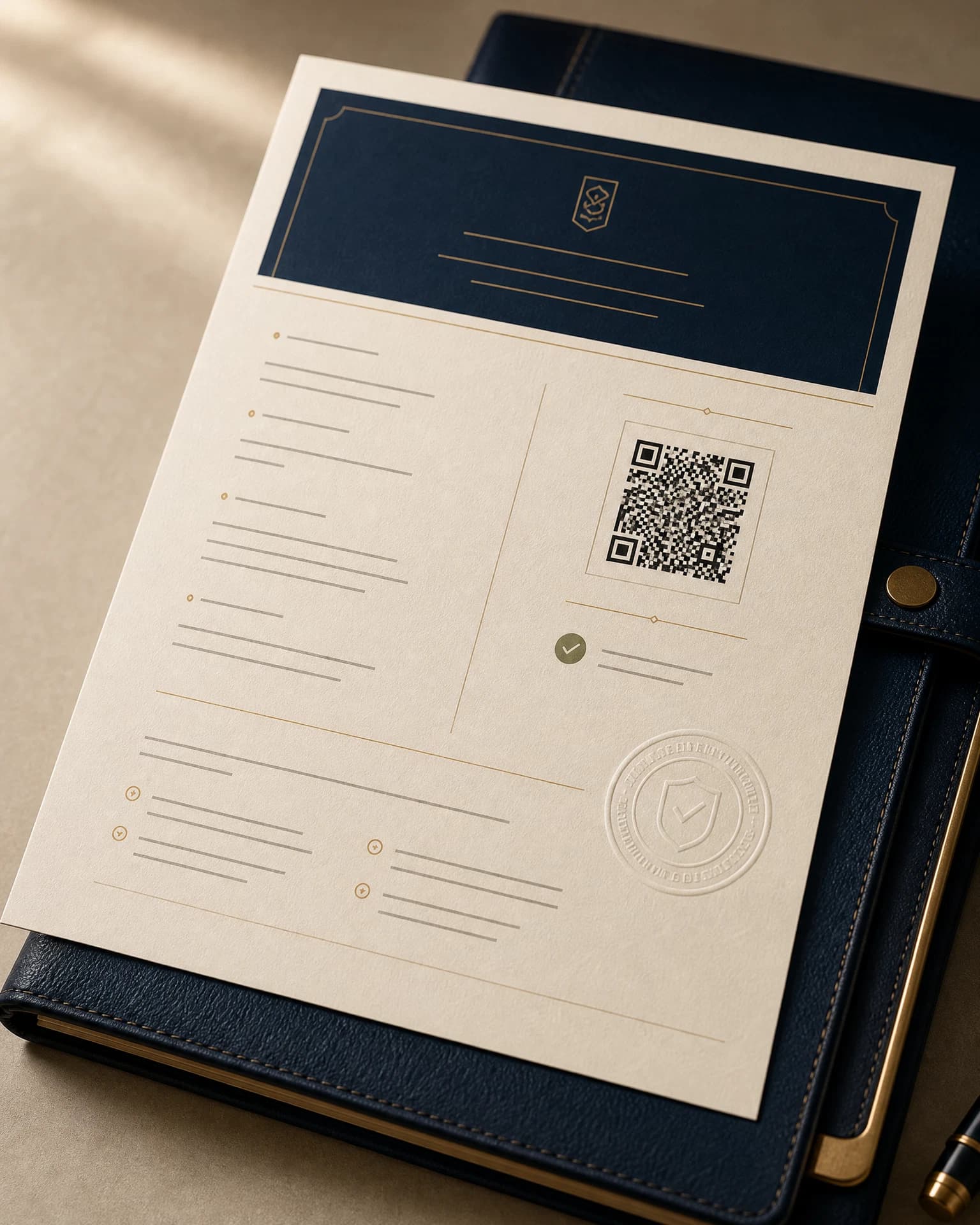Representação editorial da certidão de integridade da Noiren AI